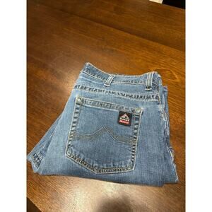 Bulwark FR Boot Cut Jeans Men 38x32 Workwear Flame Resistant CAT2 Stains Cowboy